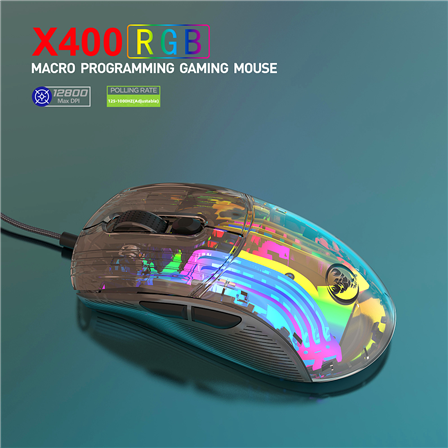 X400 Transparent Gaming Mouse